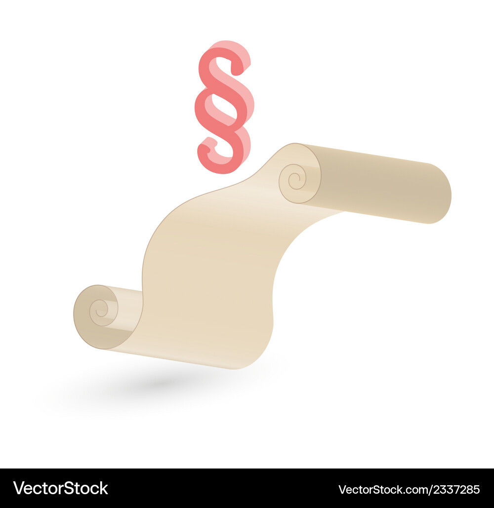 Paragraph and old script Vector Image