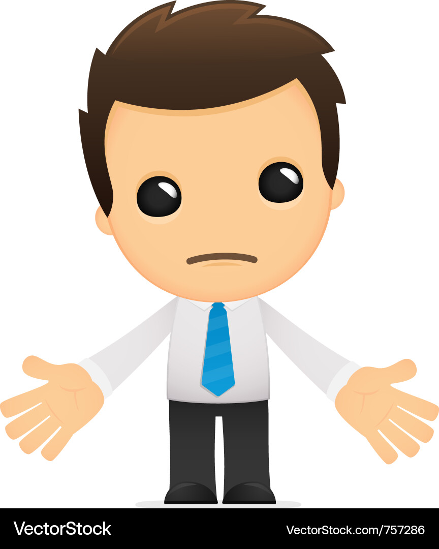 Confused Office Worker Vector Image