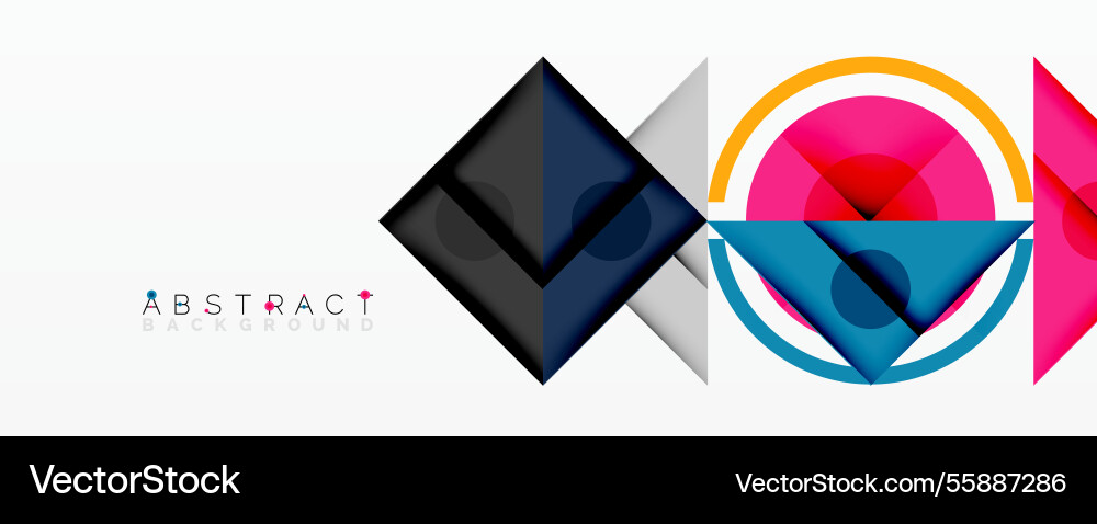 Geometric abstract design with layered triangles Vector Image