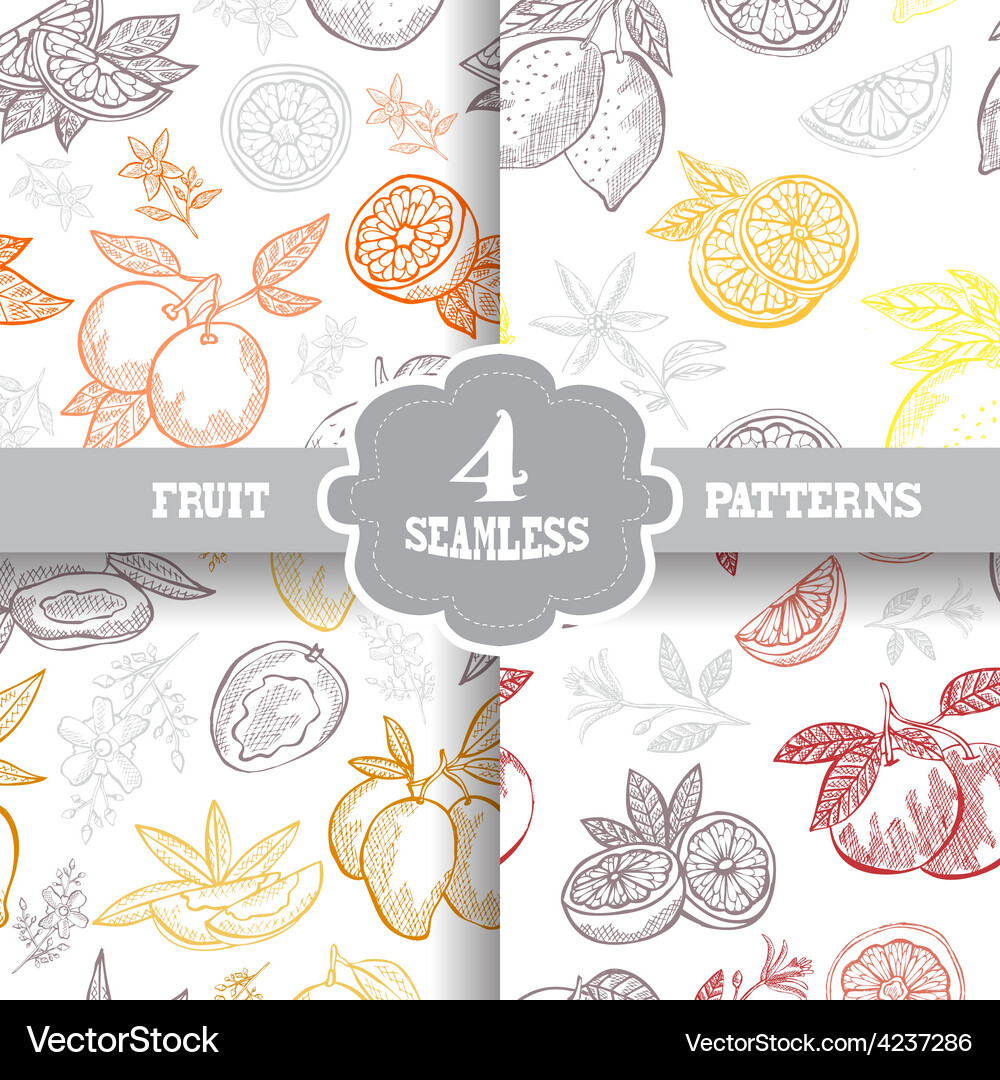Seamless patterns set Vector Image