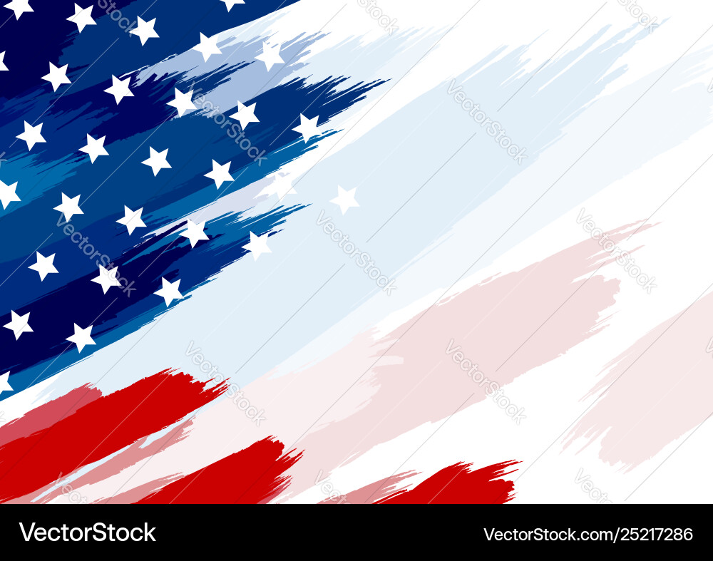 Usa or american flag paintbrush