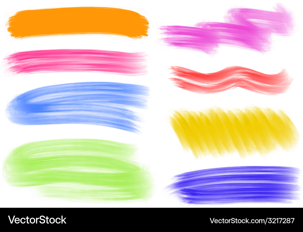 Brush strokes Royalty Free Vector Image - VectorStock