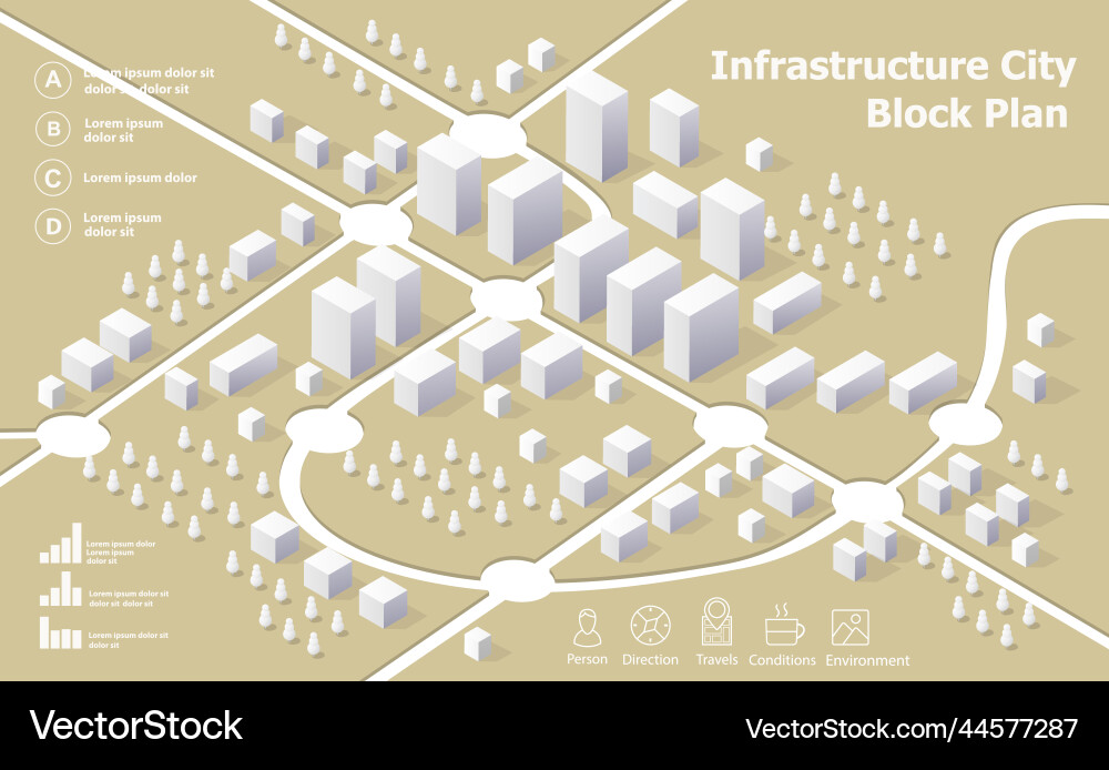 Cityscape using 3d isometric view Royalty Free Vector Image