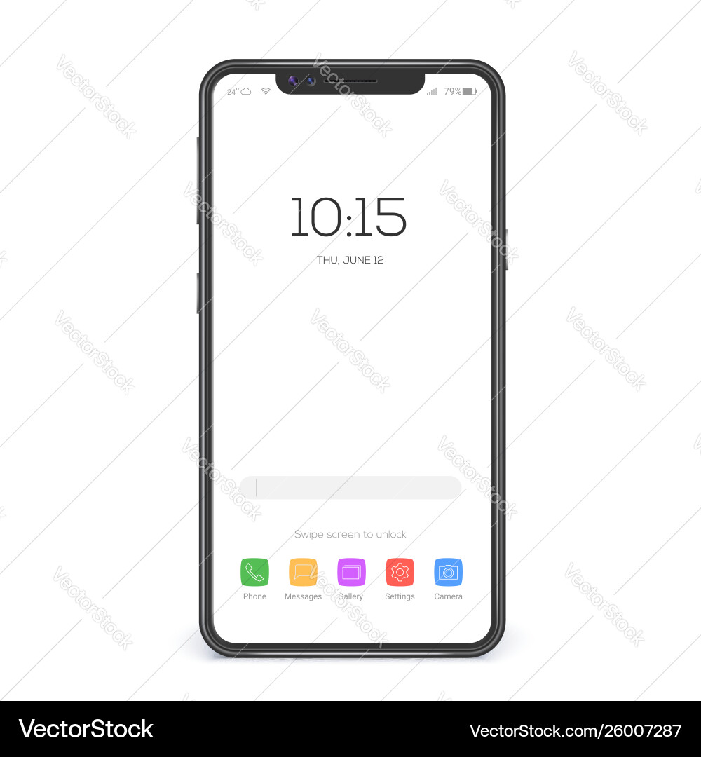 Concept touch screen smartphone with blank Vector Image