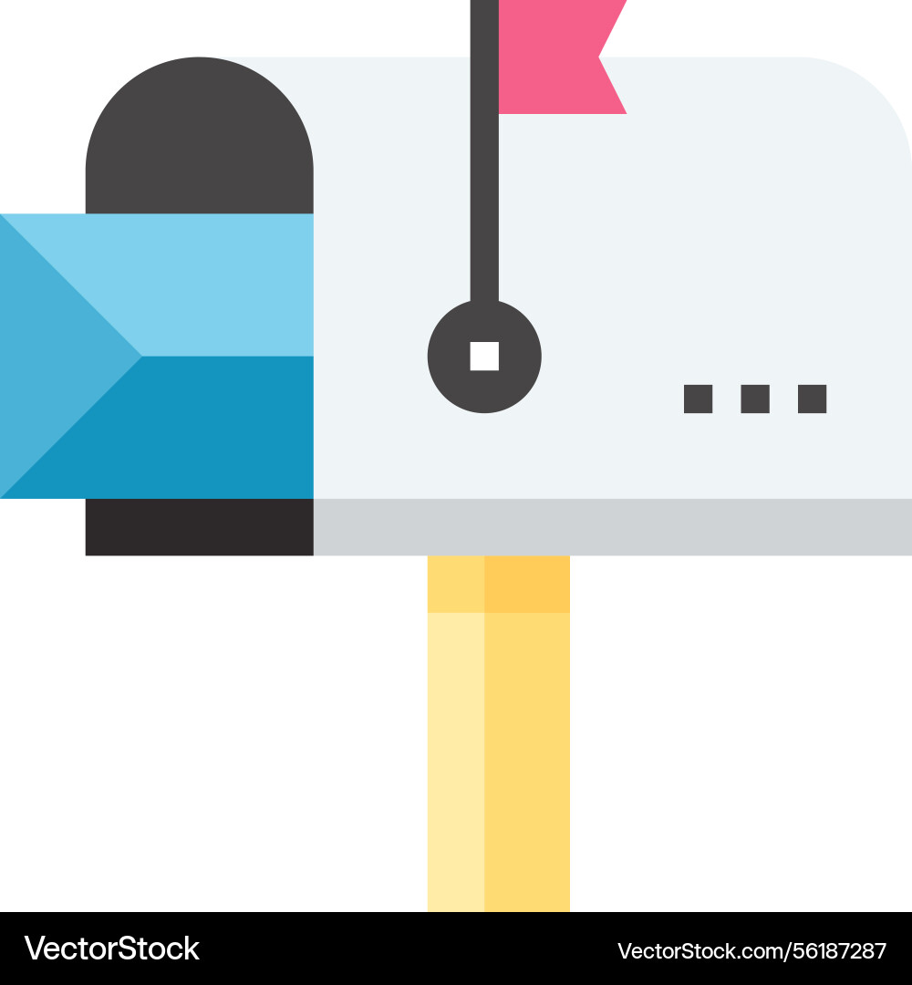 Inbox message flat web icon Inbox message flat web icon vector image