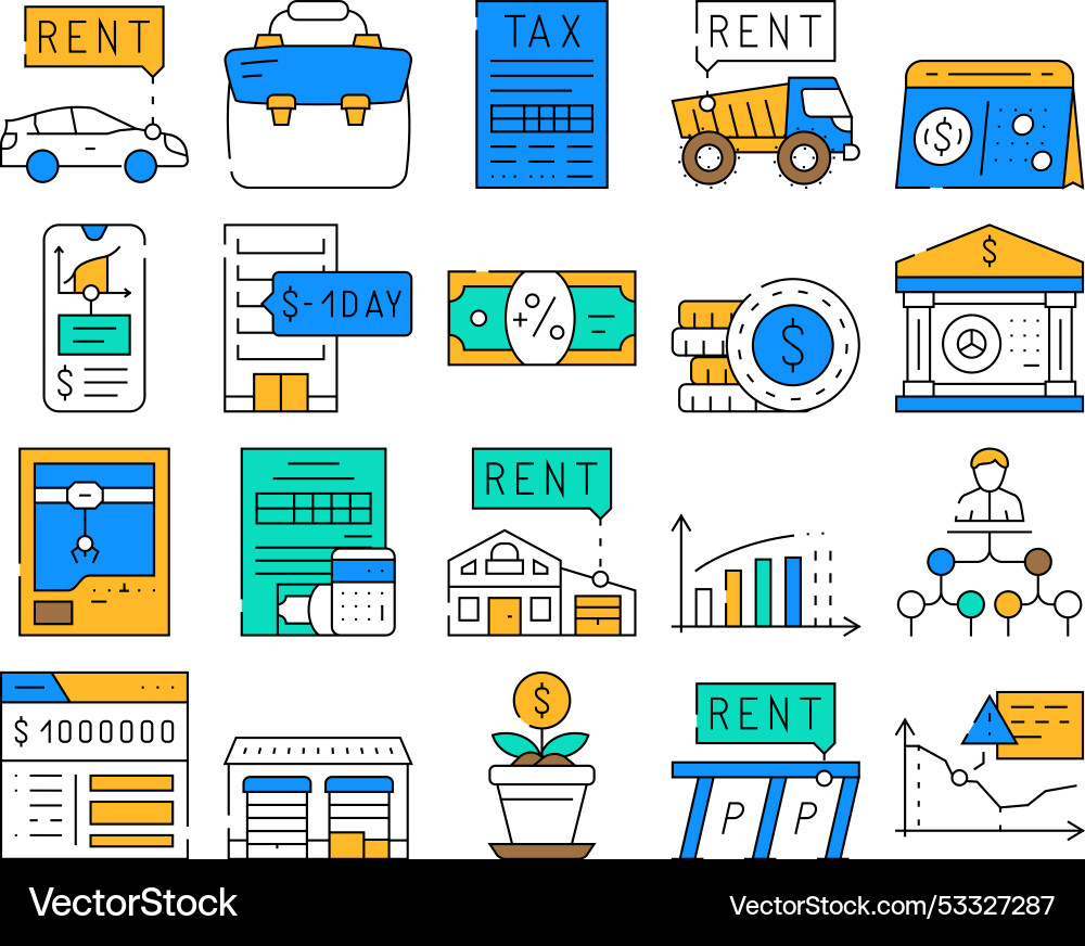 Passive Einkommen Finanz verdienen Icons Set Passive Einkommen Finanz verdienen Icons Set vektorbild
