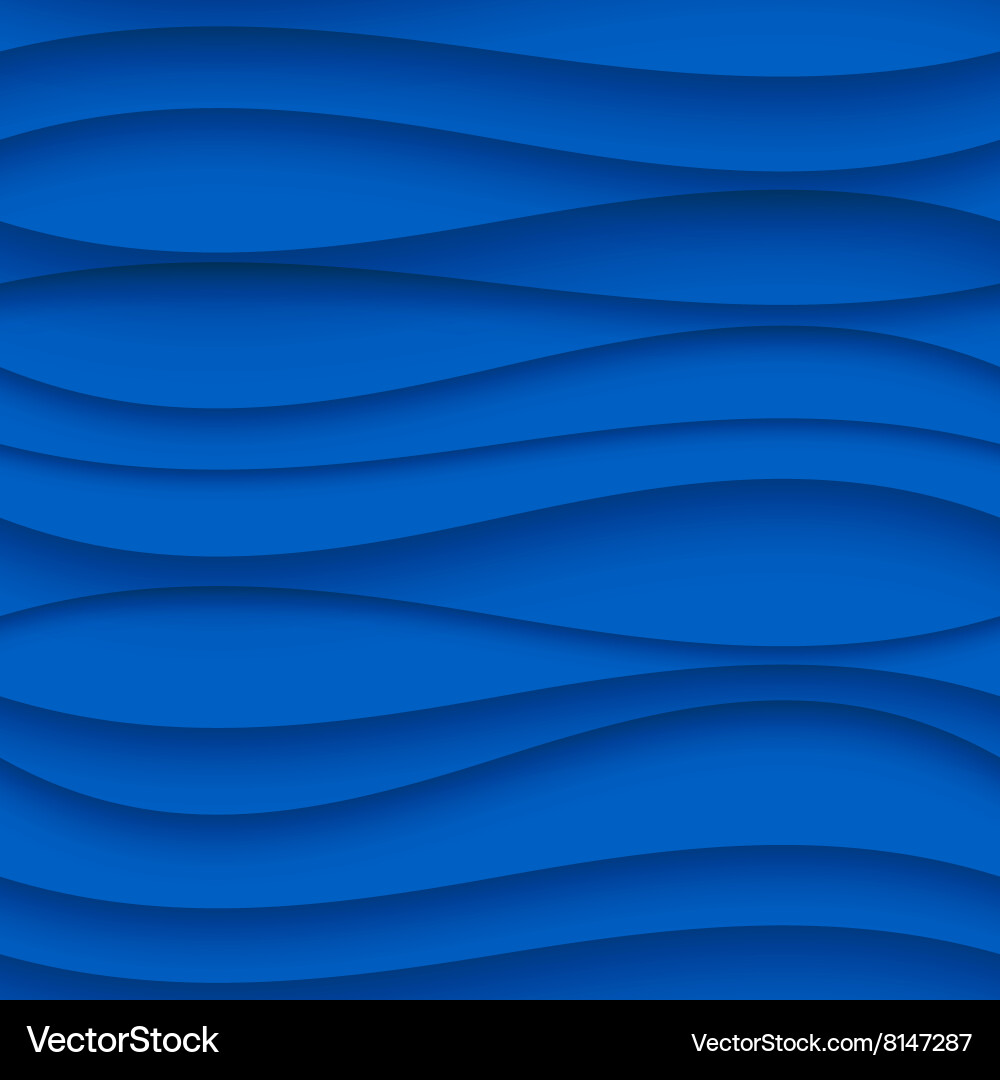 Seamless wave pattern curved shapes background vector image