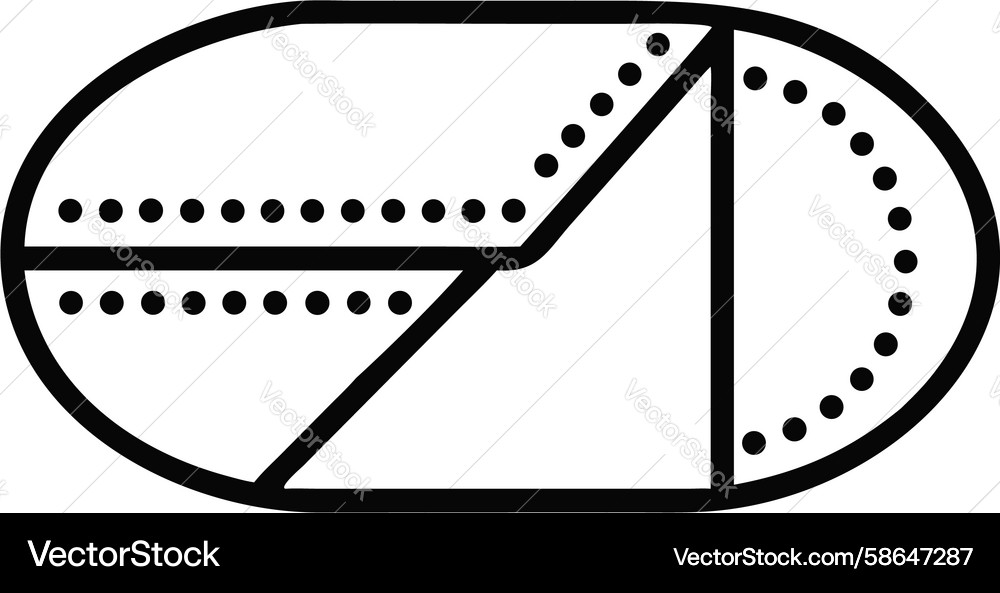 Segmented Pie Chart with Dotted Connections Vector Image