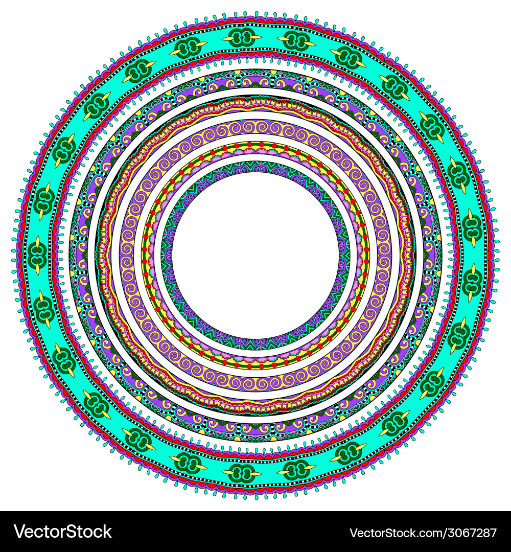 Set of round geometrical frames circle border vector image