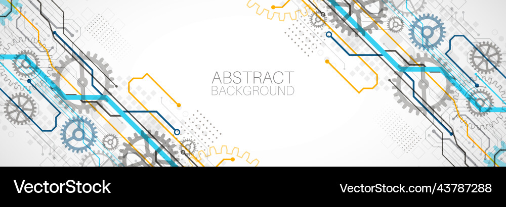 Abstract Circuit Technology Background vector image