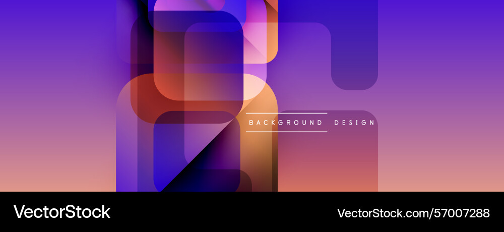 Abstract geometric shapes overlap creating Vector Image