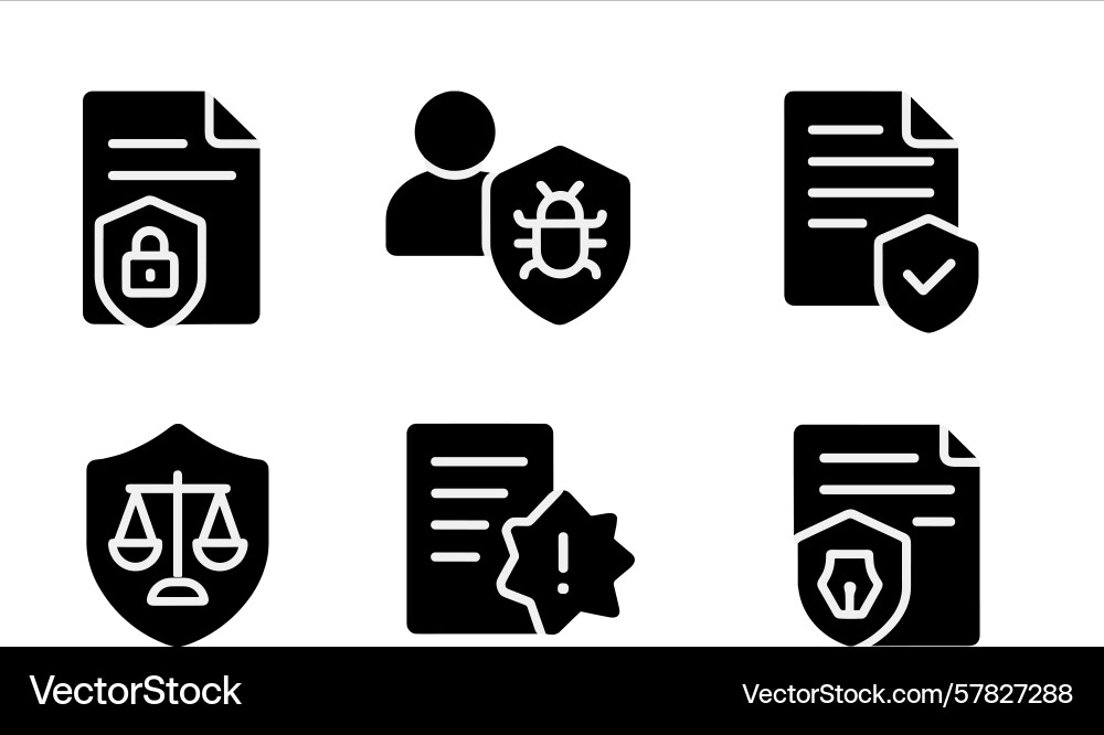 Collection of web icons representing security and Collection of web icons representing security and vector image