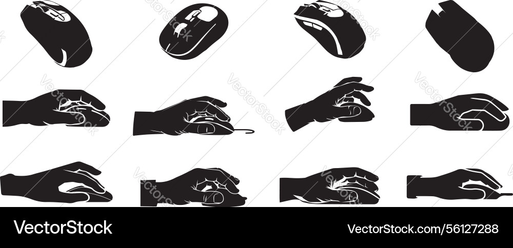 Computer mouse handling techniques Computer mouse handling techniques vector image