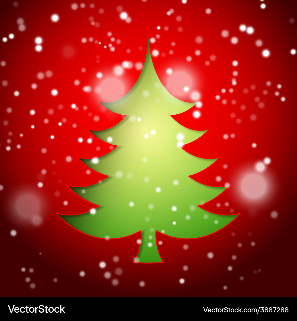 Creative paper christmas tree Royalty Free Vector Image