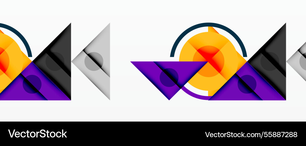 Geometric abstract design with layered triangles Vector Image