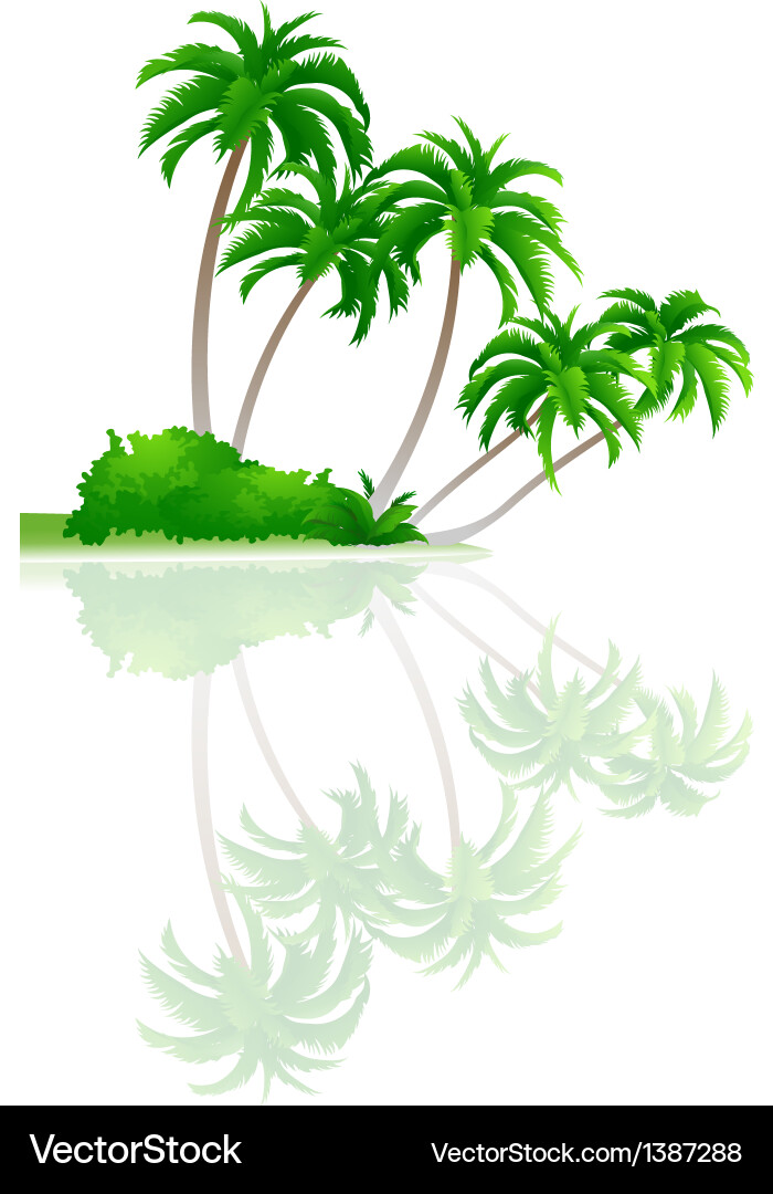Icon palm tree Royalty Free Vector Image - VectorStock
