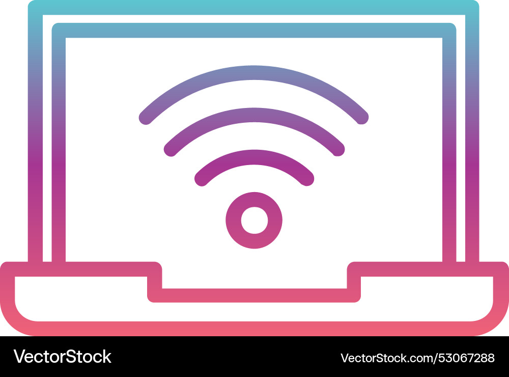 Wifi line gradient design Vector Image