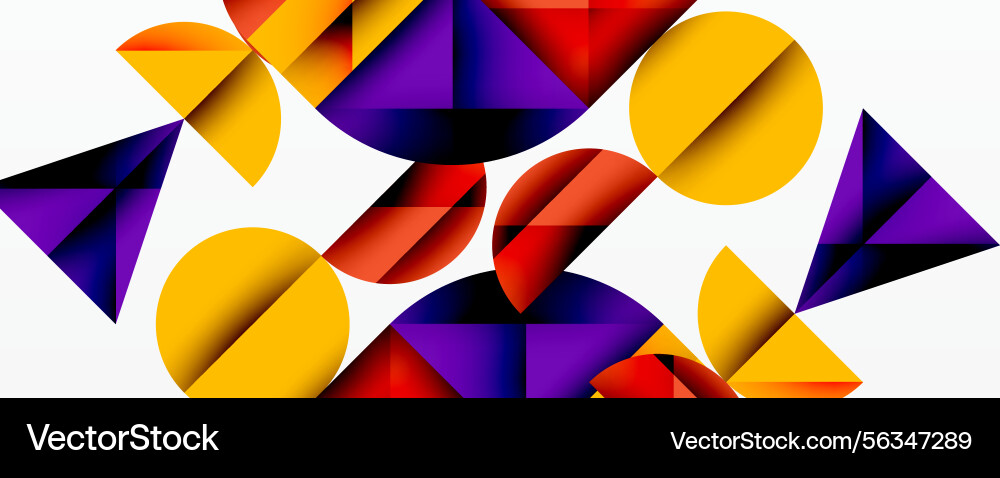 Abstract geometric shapes overlap creating Vector Image