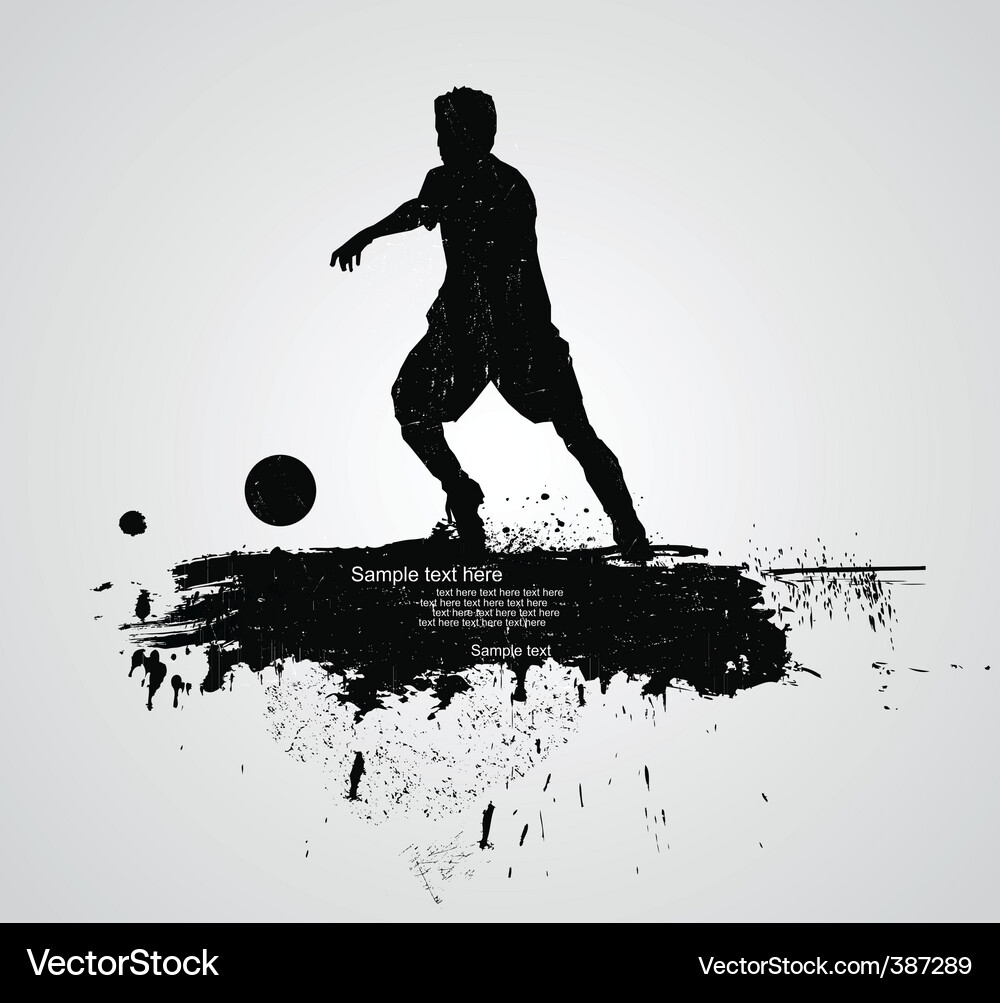Football Grunge Splash Vector Image