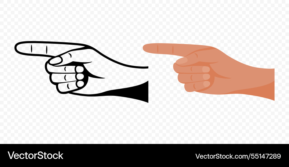 Hand pointing with index finger design template Hand pointing with index finger design template vector image