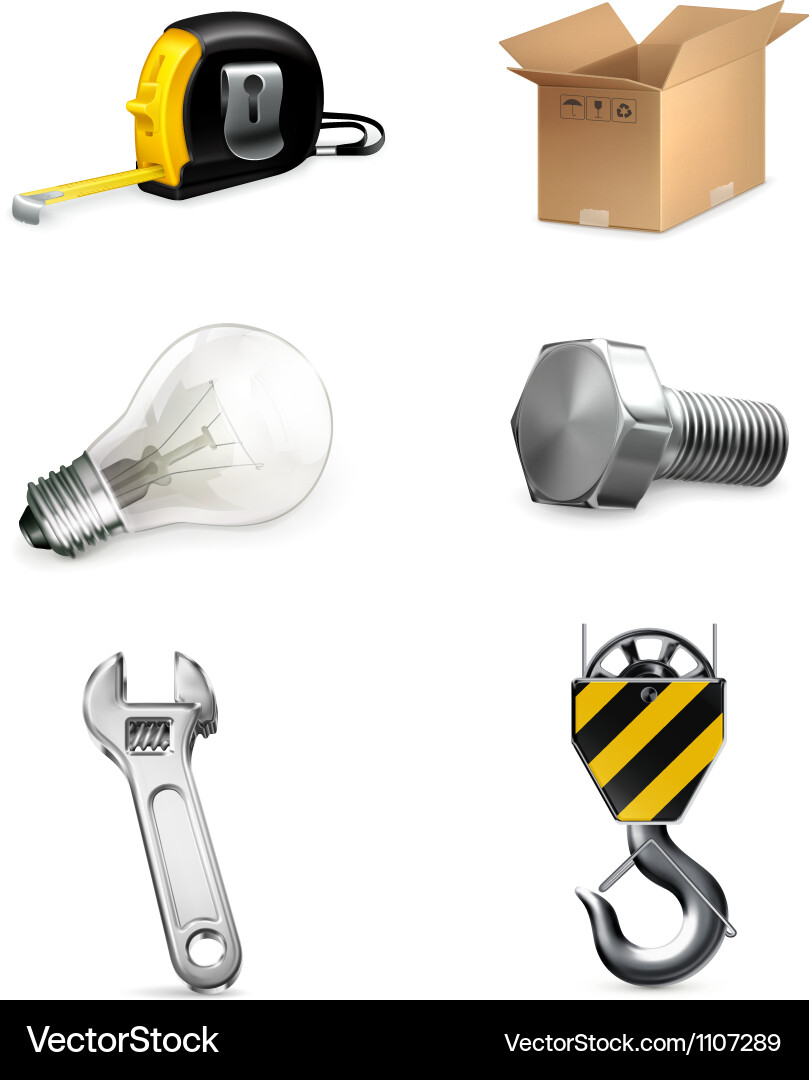 Industrial Icon Set Royalty Free Vector Image - VectorStock