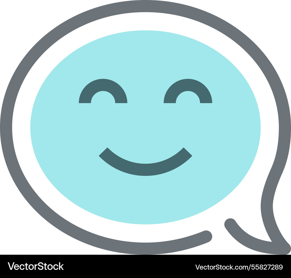 Message bubble flat line web icon concept Message bubble flat line web icon concept vector image