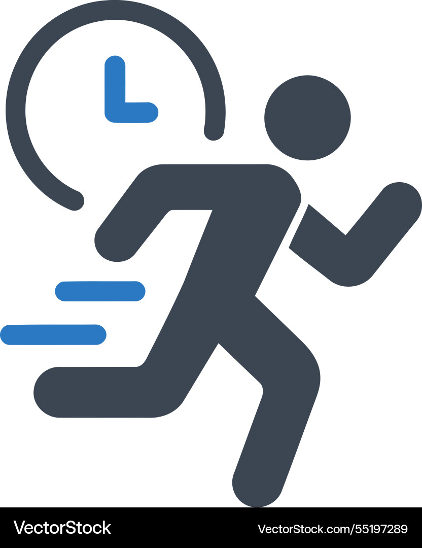 Running late icon Royalty Free Vector Image - VectorStock