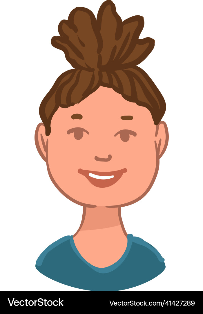 Schoolgirl portrait of positive smiling girl teen Schoolgirl portrait of positive smiling girl teen vector image