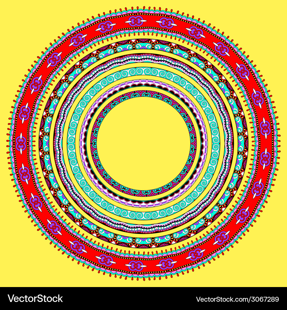 Set of round geometrical frames circle border Vector Image