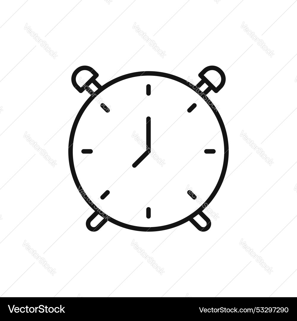 Alarm clock icon set deadline timer symbol Alarm clock icon set deadline timer symbol vector image