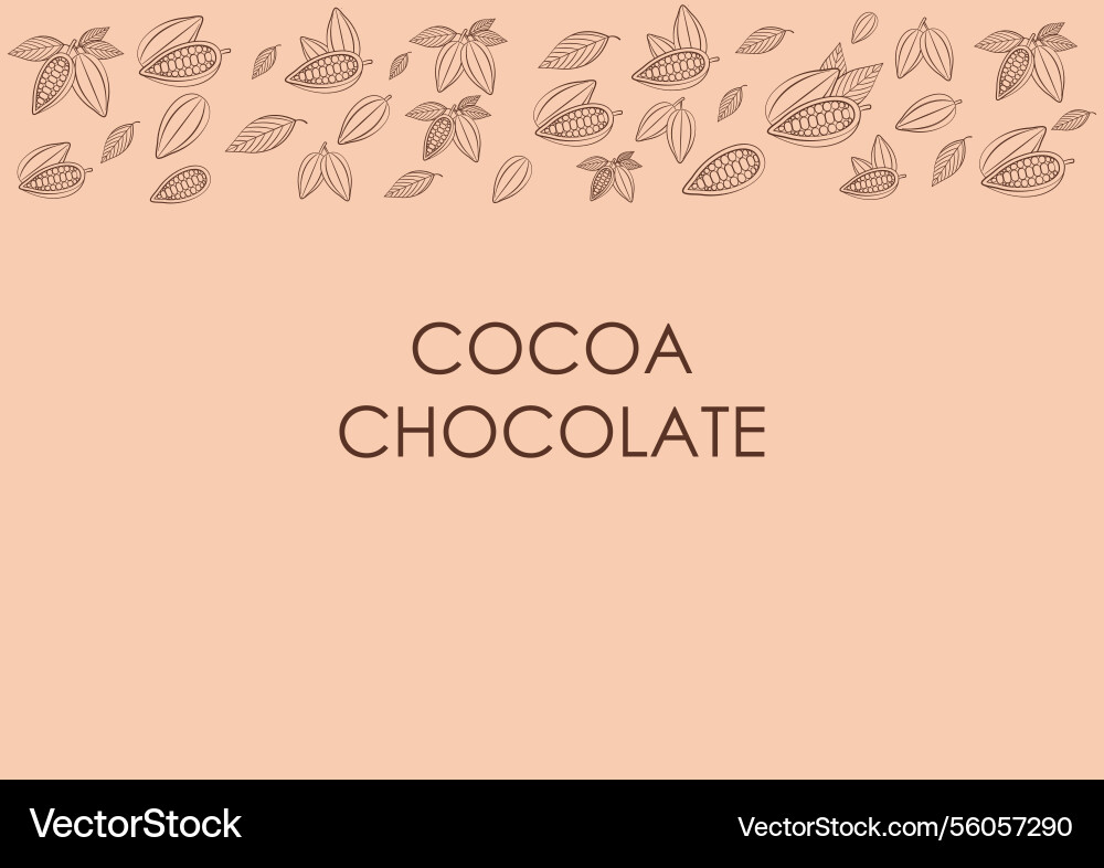 Cocoa template frame Cocoa template frame Vector Image