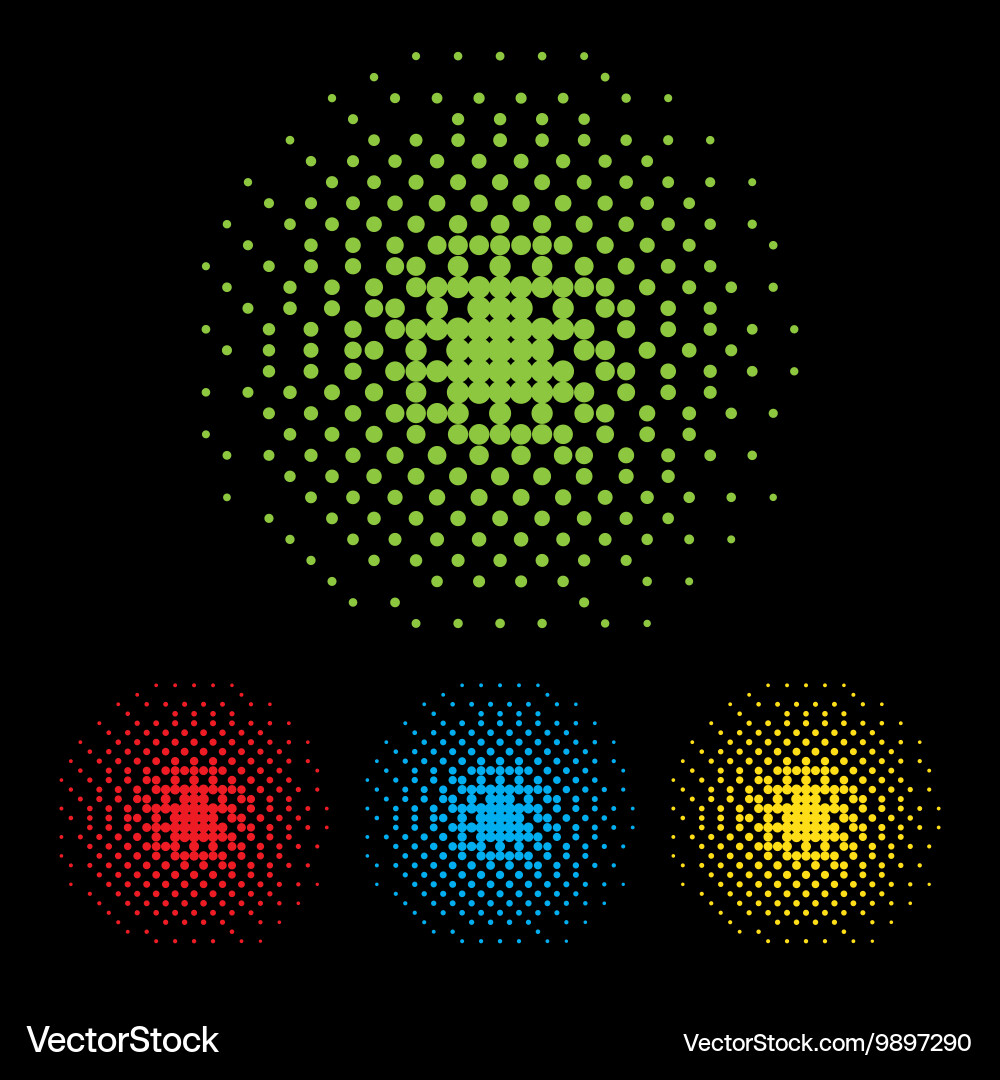 Dotted frame abstract background halftone effect vector image