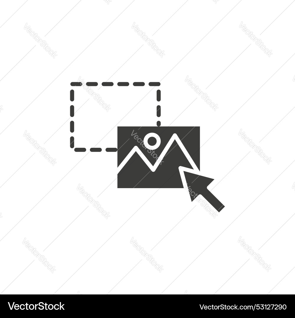 Drag and drop line icon isolated on white Drag and drop line icon isolated on white Vector Image