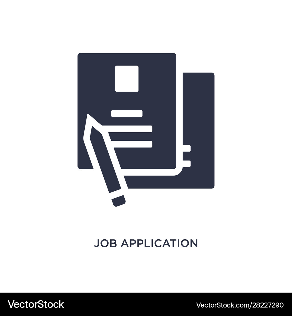 Job application icon on white background simple – Royalty-Free Vector |  VectorStock, image size:1000x1080