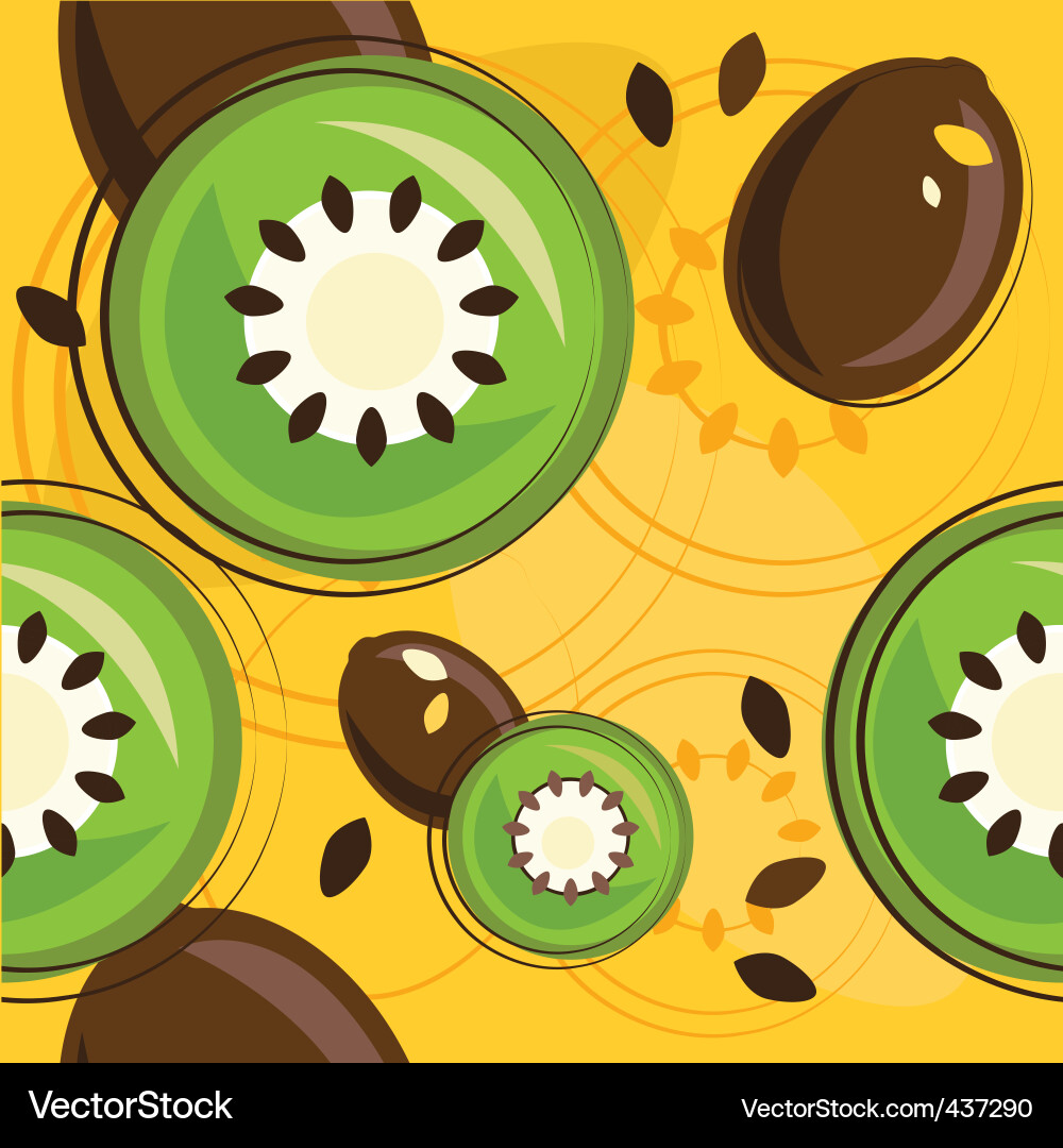 Kiwi Pattern Background vector image