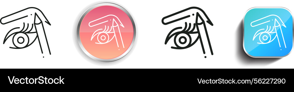 Liner icon thin linear regular and button style Liner icon thin linear regular and button style Vector Image