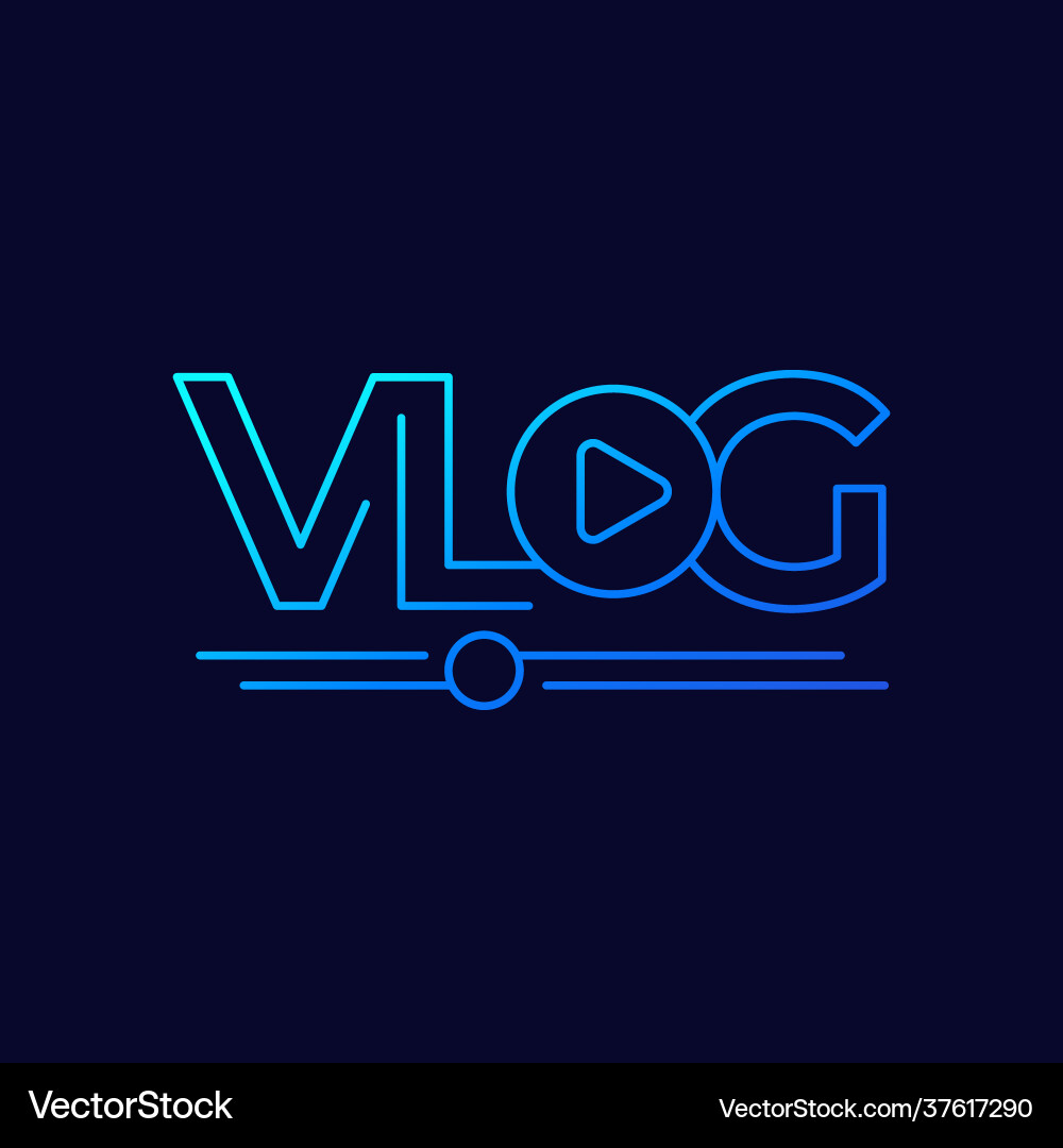Modern Vlog Line Logo – Royalty-Free Vector | VectorStock, image size:1000x1080