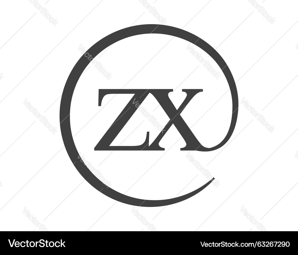 Logo letter zx Vector Images & Graphics for Commercial Use