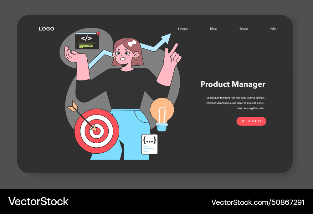 A product manager orchestrates the life Royalty Free Vector