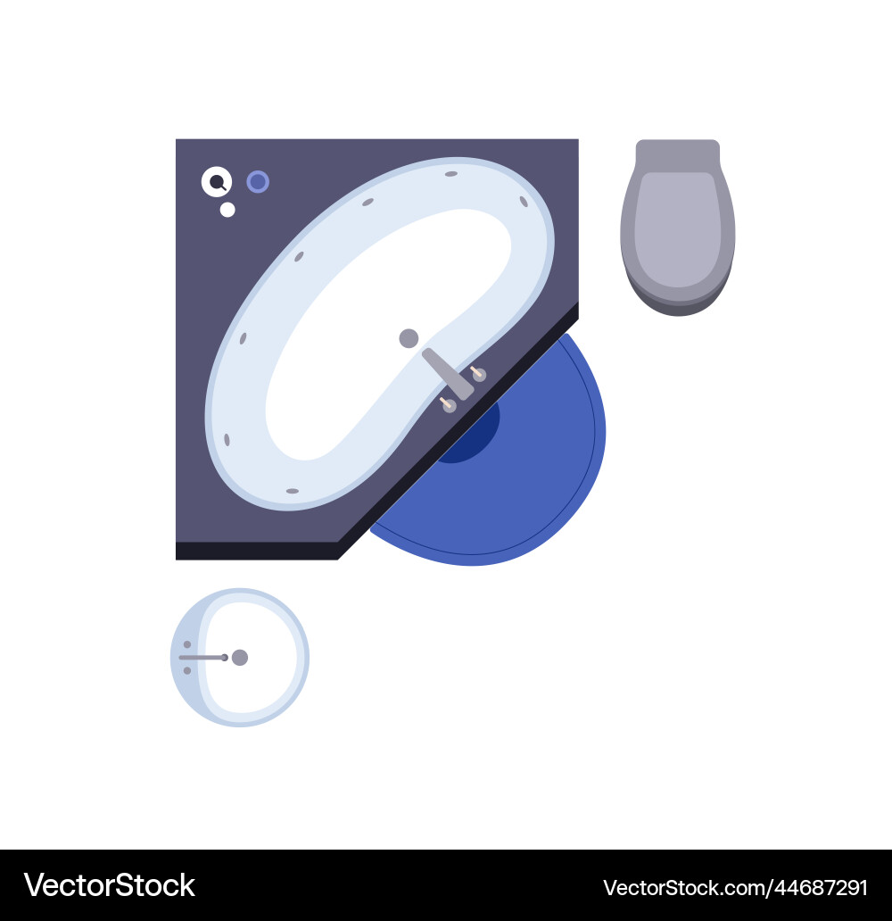 Bathroom washroom overhead bath room interior Bathroom washroom overhead bath room interior vector image