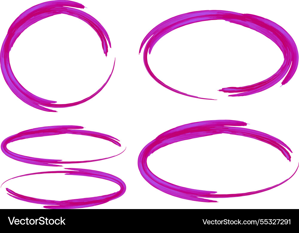 Fuchsia color decorative circle frames Fuchsia color decorative circle frames Vector Image