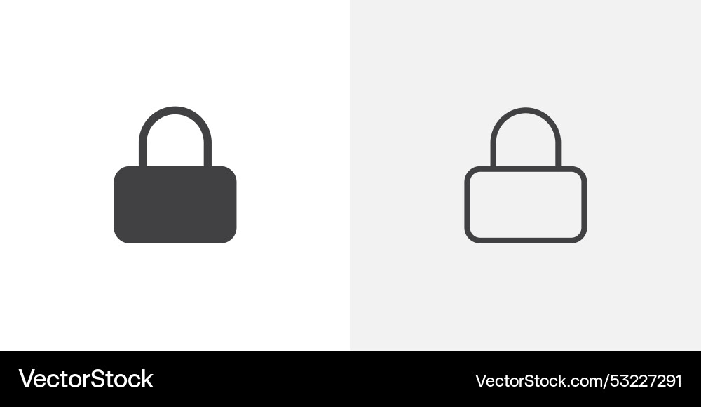 Lock icon flat and simple set design Lock icon flat and simple set design vector image