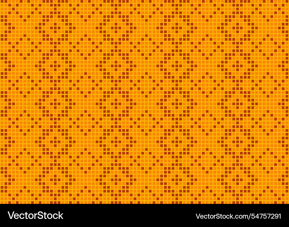 Orange square pattern pixel aztec art background Orange square pattern pixel aztec art background Vector Image
