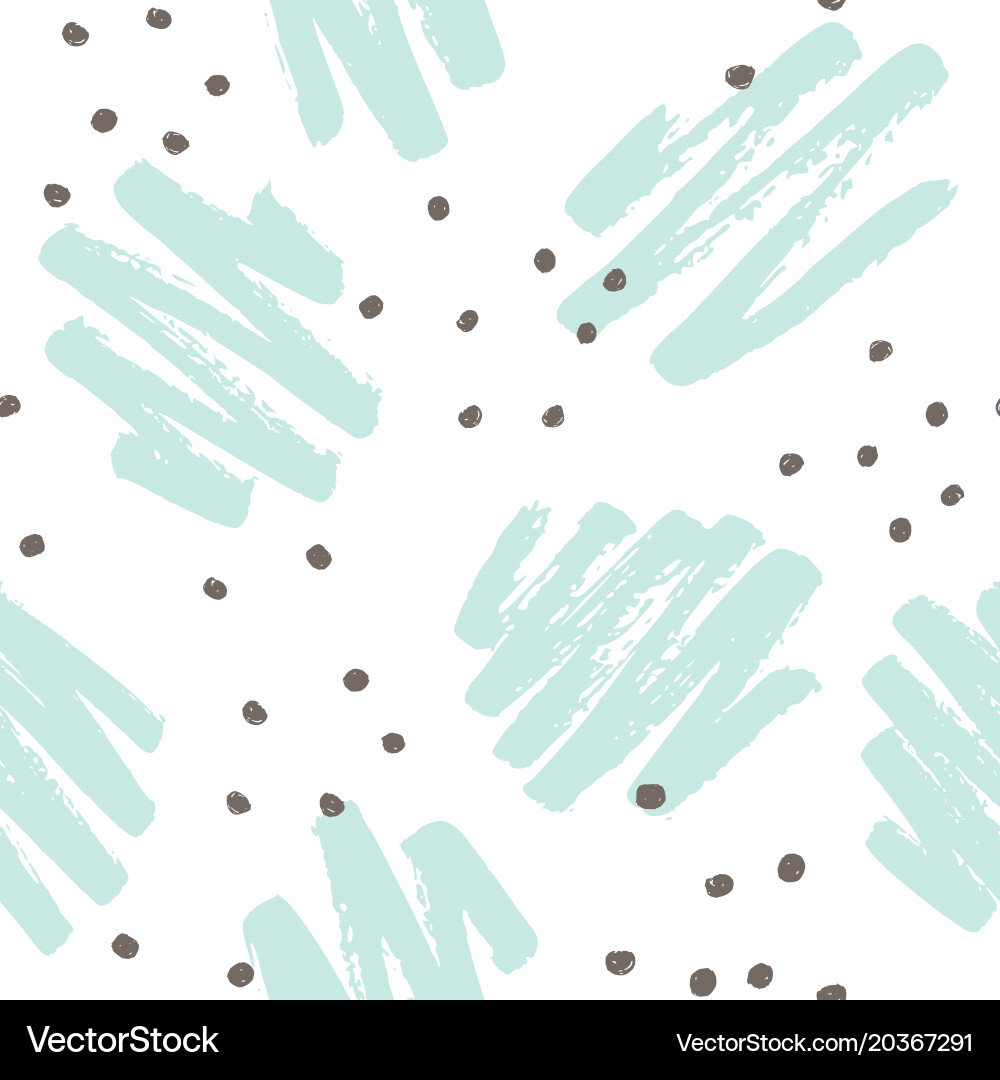 Paint Strokes & Dots Pattern vector image