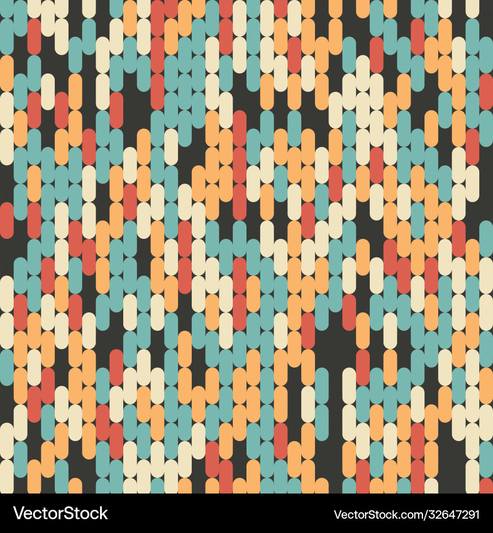 Retro Rounded Shape Pattern vector image
