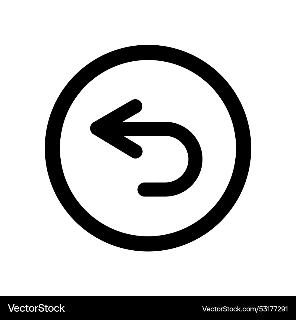 Returning arrow icon return stock Vector Image