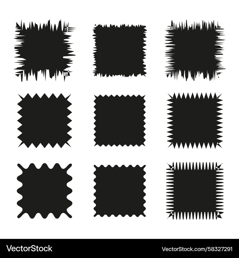 Rough Edge Zigzag Pattern Vector Image