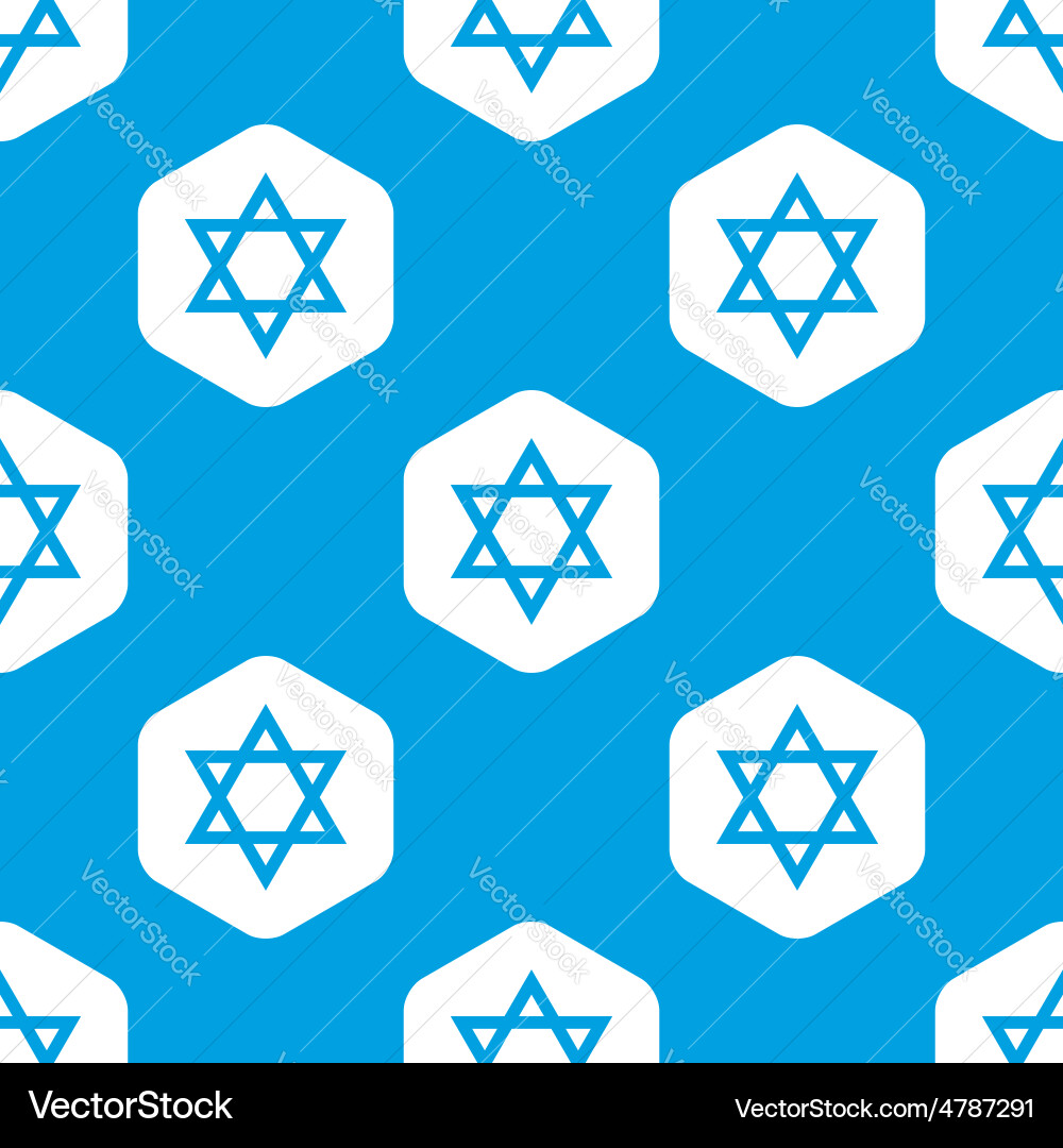 Star of david hexagon pattern vector image