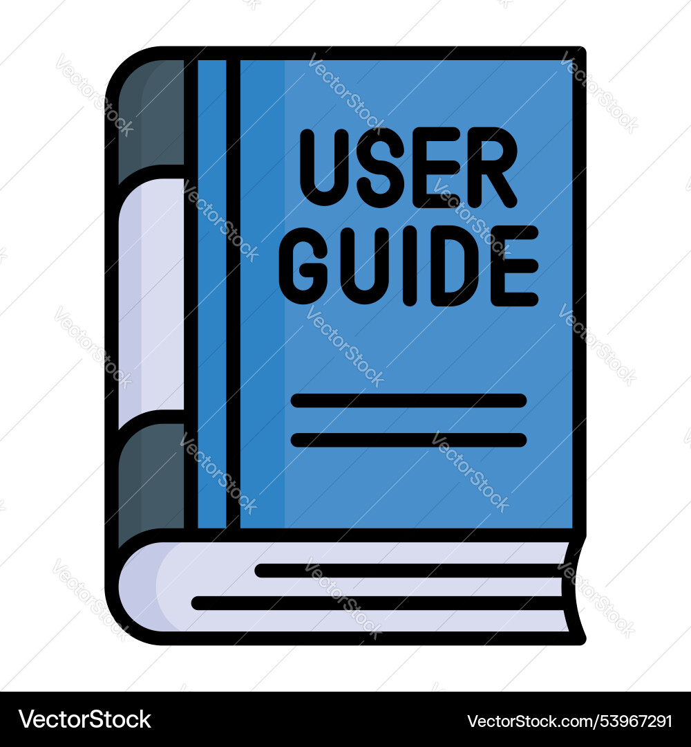 User guide design in modern style easy to use icon Vector Image