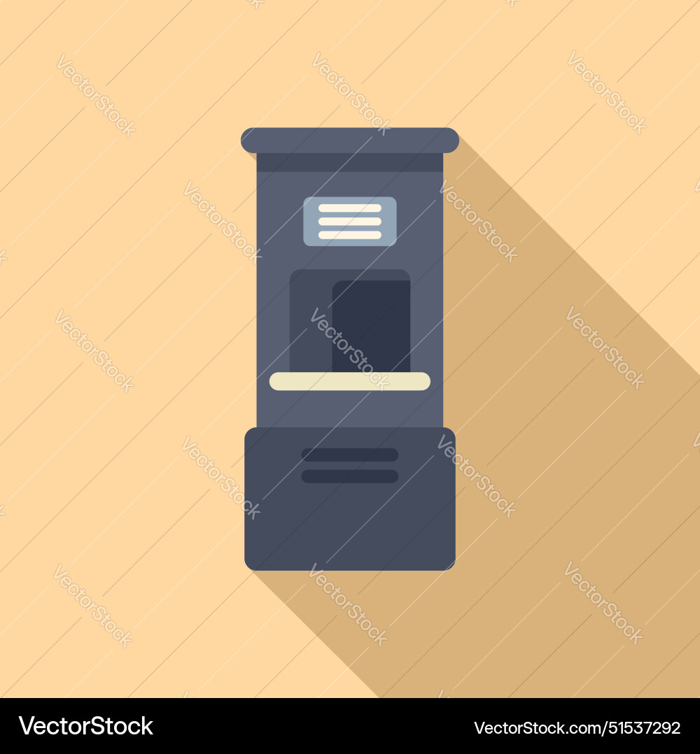 Automated self service check in machine Automated self service check in machine vector image